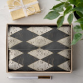 Papier Mousseline Russe Pays Arlequin Noir et Découpage Tan (Cadeau)