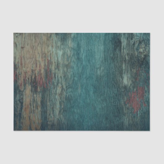 Papier Mousseline Russe Pays Grain de bois Turquoise (Recto)