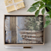 Papier Mousseline Russe Rouge Grange Bleu Jays Ferme Découpage (Cadeau)