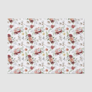 Papier Mousseline Russe Southern Watercolor Floral & Motif de coton