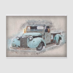 Papier Mousseline Russe Vieux Camion Vintage Découpage