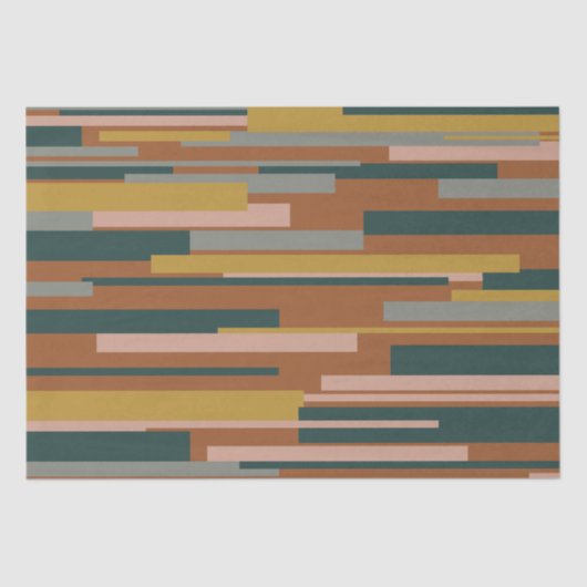 Papier Mousseline Rust Motif géométrique moderne Wright du milieu du (Recto)