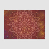 Papier Mousseline Rust Red Mandala Gold Glam (Recto)