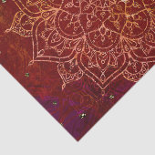 Papier Mousseline Rust Red Mandala Gold Glam (Détail)