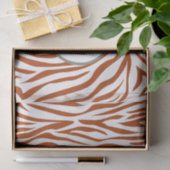 Papier Mousseline Rust Red Safari Zebra avec monogramme (Cadeau)