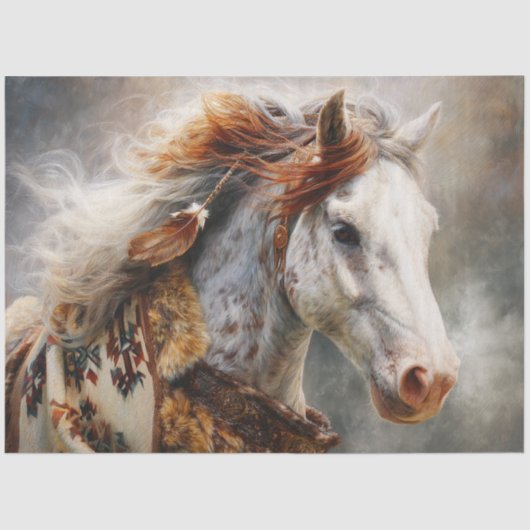 Papier Mousseline Rustic Appaloosa Western Portrait (Recto)