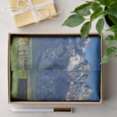 Papier Mousseline Rustic Barn Mountains Paysage Photo (Cadeau)