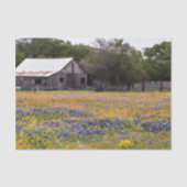 Papier Mousseline Rustic Barn Texas Bluebonnets Découpage (Recto)