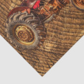 Papier Mousseline Rustic Barn Tracteur Truck Drapeau américain (Détail)