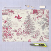 Papier Mousseline Rustic Bird et Poinsettia Motif de Noël (17) (Artisanat)
