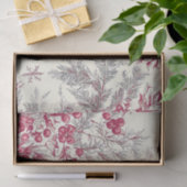 Papier Mousseline Rustic Bird et Poinsettia Motif de Noël (17) (Cadeau)