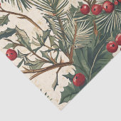 Papier Mousseline Rustic Bird et Poinsettia Motif de Noël (8) (Détail)