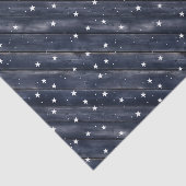 Papier Mousseline Rustic Blue Wood Stars  (Détail)