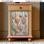 Papier Mousseline Rustic Boho Chic Holiday Ornaments EA1L Decoupage