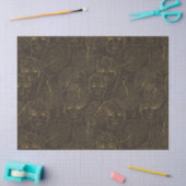 Papier Mousseline Rustic Botanical Face Line Pattern (1) (Artisanat)