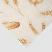 Papier Mousseline Rustic Bread & Wheat Seamless Pattern (Détail)