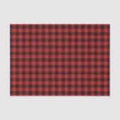 Papier Mousseline Rustic Buffalo Plaid Noël Motif (Recto)
