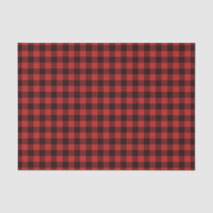 Papier Mousseline Rustic Buffalo Plaid Noël Motif