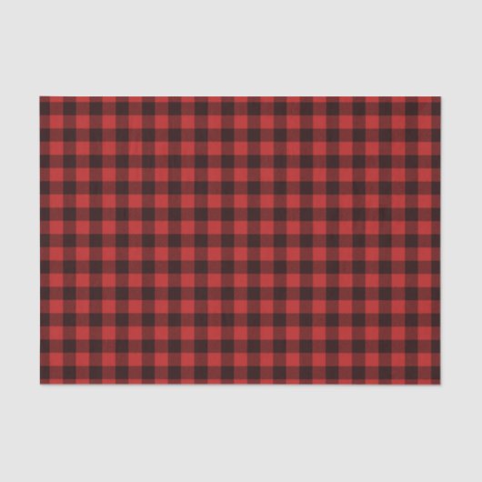 Papier Mousseline Rustic Buffalo Plaid Noël Motif (Recto)