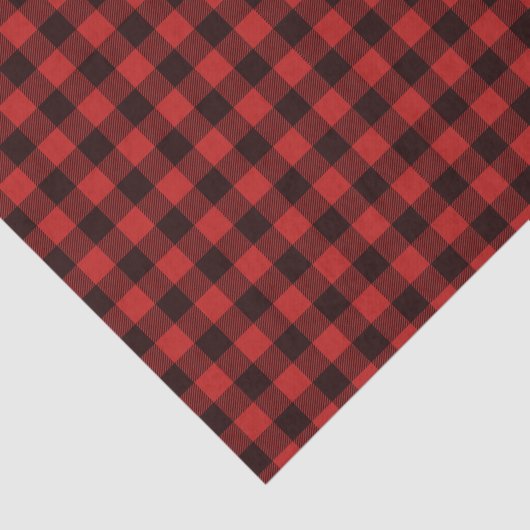 Papier Mousseline Rustic Buffalo Plaid Noël Motif (Détail)