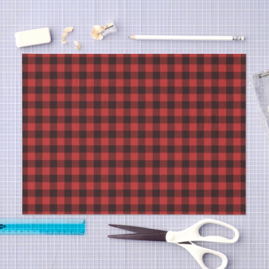 Papier Mousseline Rustic Buffalo Plaid Noël Motif (Artisanat)