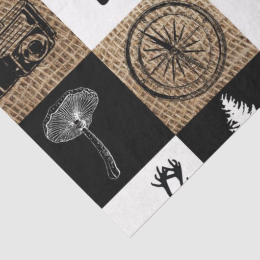 Papier Mousseline Rustic Camping Extérieur Aventure (Détail)