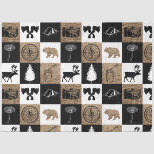 Papier Mousseline Rustic Camping Extérieur Aventure