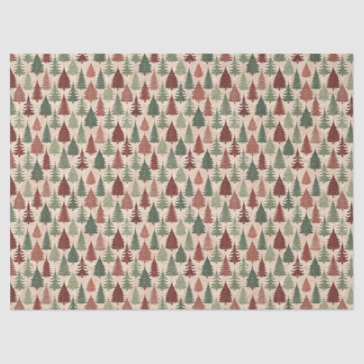 Papier Mousseline Rustic Christmas Tree (Recto)