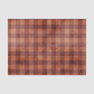 Papier Mousseline Rustic Country Farmhouse Plaid Motif