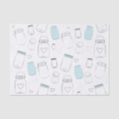 Papier Mousseline Rustic Country Mason Jars Party (Recto)