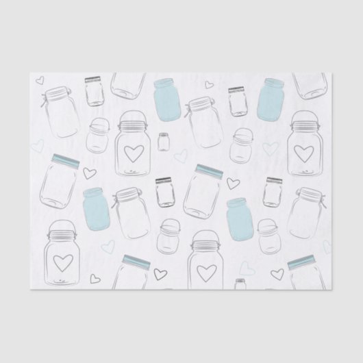 Papier Mousseline Rustic Country Mason Jars Party (Recto)