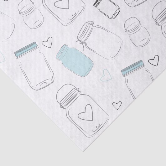 Papier Mousseline Rustic Country Mason Jars Party (Détail)