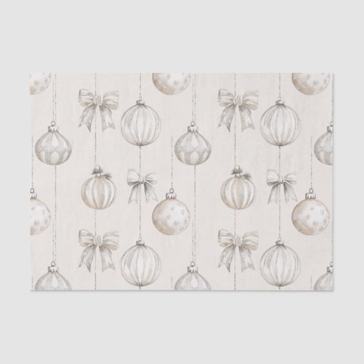 Papier Mousseline Rustic Cream Snowflakes Ornaments Christmas (Recto)