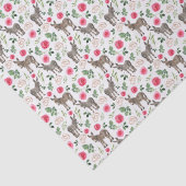 Papier Mousseline Rustic Donkey Floral Pink Tissue Paper (Détail)