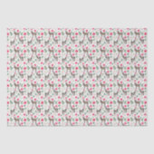 Papier Mousseline Rustic Donkey Floral Pink Tissue Paper (Recto)