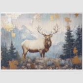 Papier Mousseline Rustic Elk Deer Estes Park Colorado Découpage (Recto)