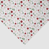 Papier Mousseline Rustic Equestrian Floral Red Tissue Paper (Détail)