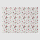 Papier Mousseline Rustic Equestrian Floral Red Tissue Paper (Recto)