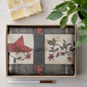 Papier Mousseline Rustic Fall Quilt Motif | Patchwork agricole (Cadeau)