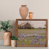 Rustic Farm Texas Bluebonnets découpage