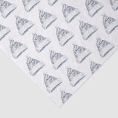 Papier Mousseline Rustic Glitzy Silver Santa Hats Christmas (Détail)