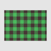 Papier Mousseline Rustic Green Buffalo Checks Plaid Motif (Recto)