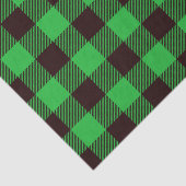 Papier Mousseline Rustic Green Buffalo Checks Plaid Motif (Détail)