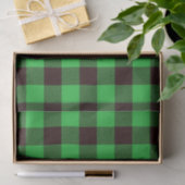 Papier Mousseline Rustic Green Buffalo Checks Plaid Motif (Cadeau)