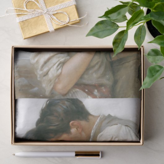 Papier Mousseline Rustic Lovers Tender Embrace Decoupage (Cadeau)