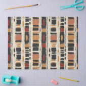 Papier Mousseline Rustic Mudcloth Geometric Pattern (1) (Artisanat)