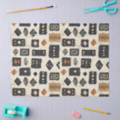 Papier Mousseline Rustic Mudcloth Geometric Pattern (2) (Artisanat)