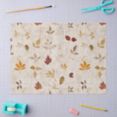 Papier Mousseline Rustic Pressed Leaves Pattern –Autumn Botanical 10 (Artisanat)