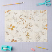 Papier Mousseline Rustic Pressed Leaves Pattern –Autumn Botanical 13 (Artisanat)