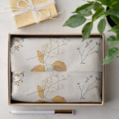 Papier Mousseline Rustic Pressed Leaves Pattern –Autumn Botanical 13 (Cadeau)